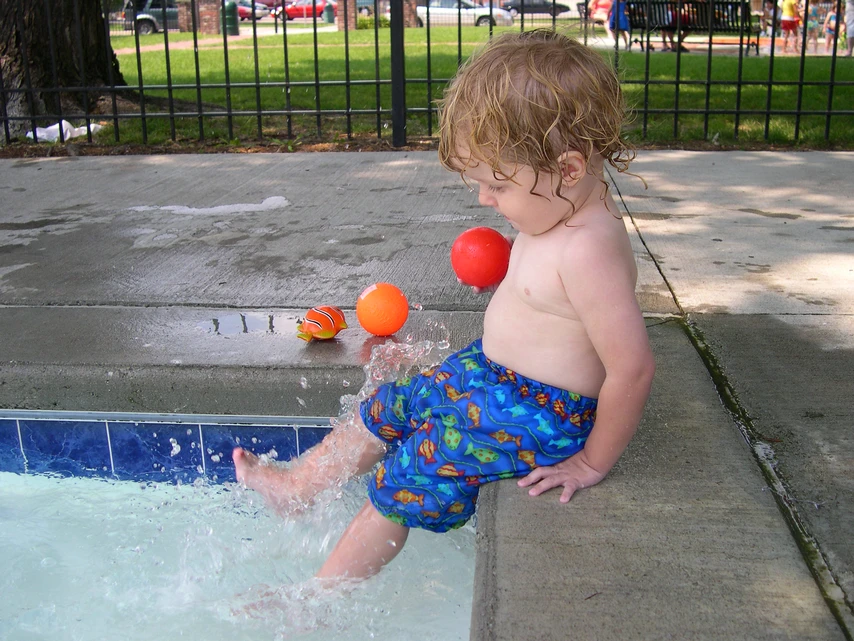 Child poolside